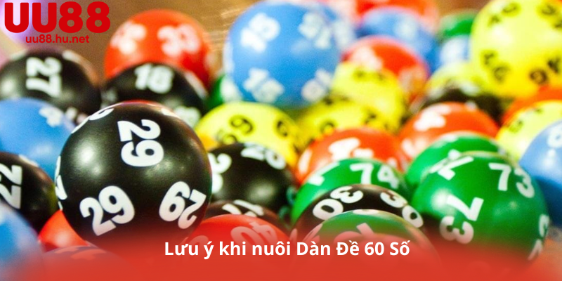 Lưu ý khi nuôi Dàn Đề 60 Số